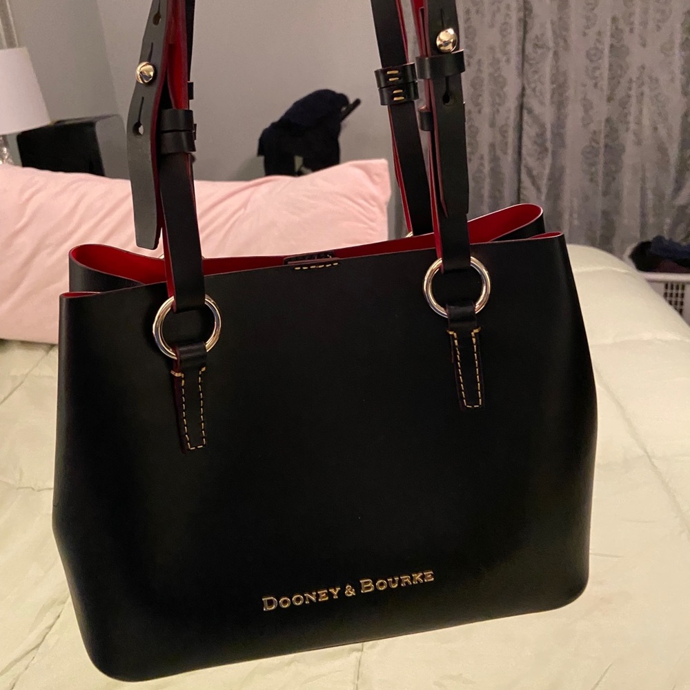 Dooney & Bourke black with red shoulder bag